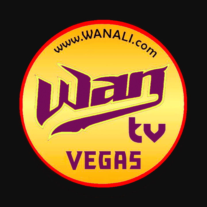 wan tv podcast logo with vegas below designed by wan ali host of wan tv